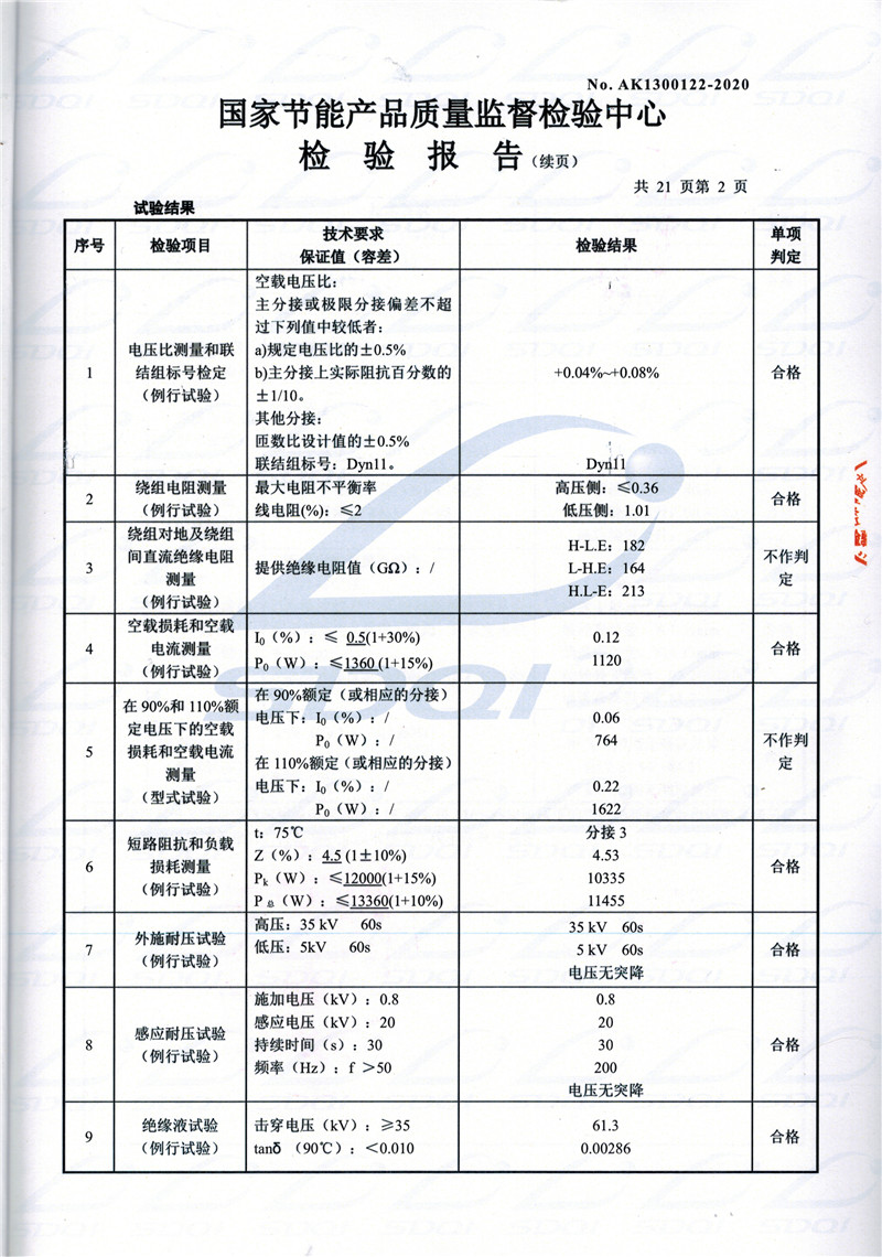 高低压试验报告-S11-1250南乐南乐南乐油浸式变压器-2.jpg